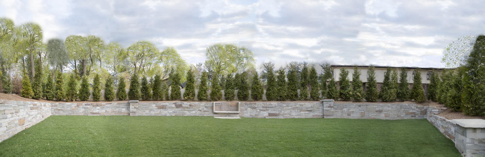Stone Gravity Retaining Wall